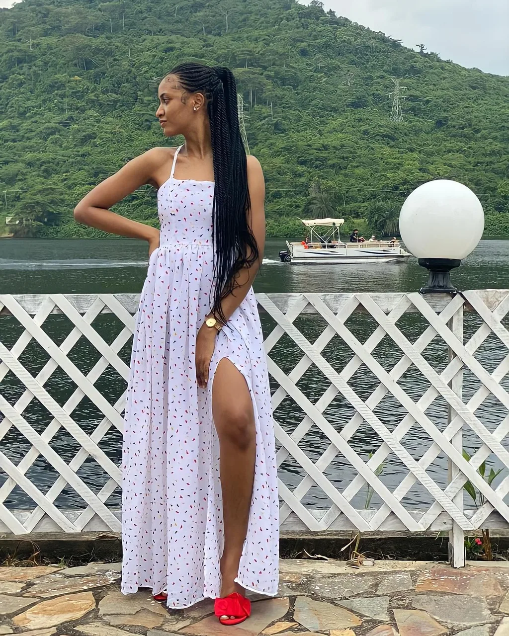 Lakeside white printed dress